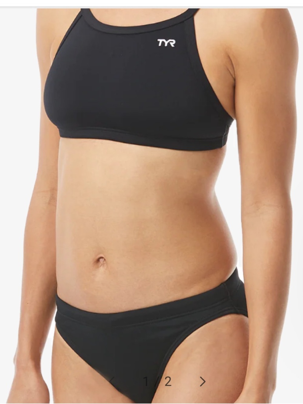 TYR durafast One Women’s diamond fit Workout Bikini. Black Size Large 10/12 New